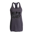 thumbnail image 1 of MmF - Women's Racerback Tank Top, up to Women Size 2XL - Eat Sleep Hockey, 1 of 2