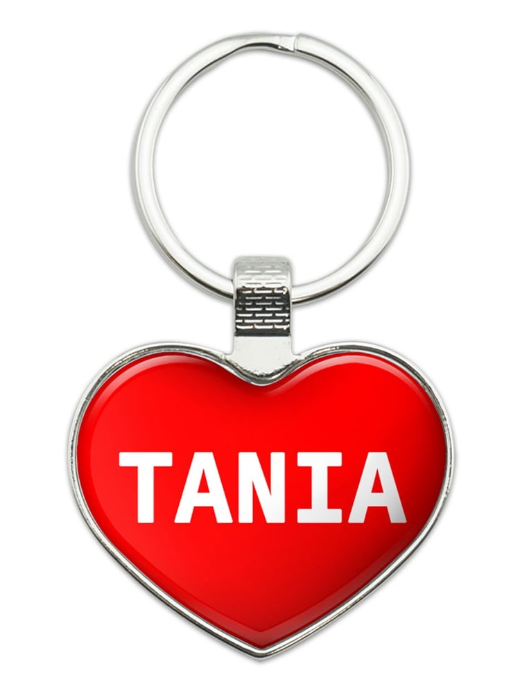 Tania I Love Name Heart Metal Key Chain - Walmart.com