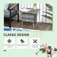 thumbnail image 3 of Grey Woven Patio Coffee Table - 19.7" Outdoor Side Table with Metal Frame | Perfect for Garden, Balcony & Entryway | Durable PE Rattan Design, 3 of 7