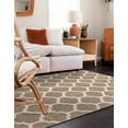 thumbnail image 5 of Unique Loom Trellis Collection Area Rug - Philadelphia (9' x 12' 2" Rectangle Light Brown/Beige), 5 of 11