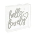 thumbnail image 5 of Hello Lovely 10" Square Contemporary Glam Acrylic Box USB Operated LED Neon Light, Pink, 5 of 7