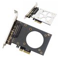 thumbnail image 2 of U.2 SFF-8639 To PCI-EX4 Expansion Card 4000Mb/s High Speed PCIe X4/X8/X16 Slot PCI-E Adapter Card Support U2 NVME SSD GEN4 1pc, 2 of 6