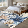 thumbnail image 4 of Large Area Rugs for Living Room Bedroom, Blue Coastal Starfish 8'x10' Rug Washable Carpet Runner Indoor Outdoor, Beach Nautical Shell Eucalyptus Retro Non Slip Floor Mats Rug for Kitchen, Patio, 4 of 8
