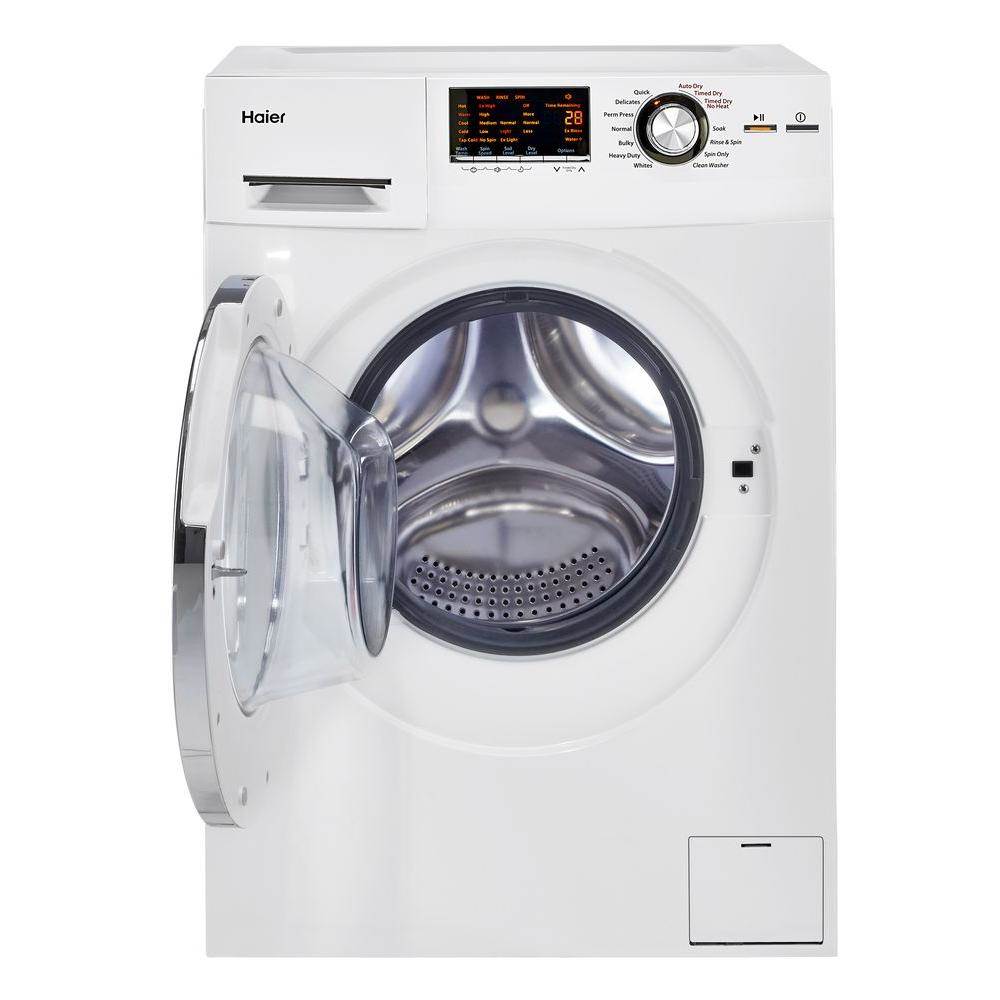 Haier 24-Inch Wide Front Load Washer And Dryer Combination, White | HLC1700AXW - image 3 of 5