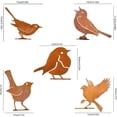 thumbnail image 2 of Bexikou 5 Pcs Metal Rusty Birds Art Decoration for Fence Decorations,Outdoor Metal Birds Craft Statue Ornaments,Garden Yard Art Ornaments,Rusty Birds Fence Art Outdoor and Garden, 2 of 8
