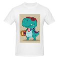thumbnail image 4 of Bingfone Cool Dino Playing Skateboard Men'S Loose Fit Short-Sleeve Pocket T-Shirt, 4 of 7