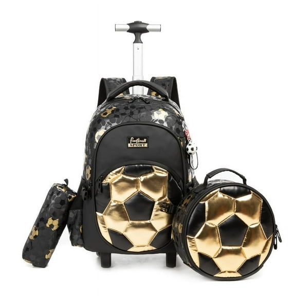 Kids Rolling Backpack Boys School Bags with Wheels for Elementary Student Bookbag with Lunch Box Pencil Case for Teen Ages 8-10