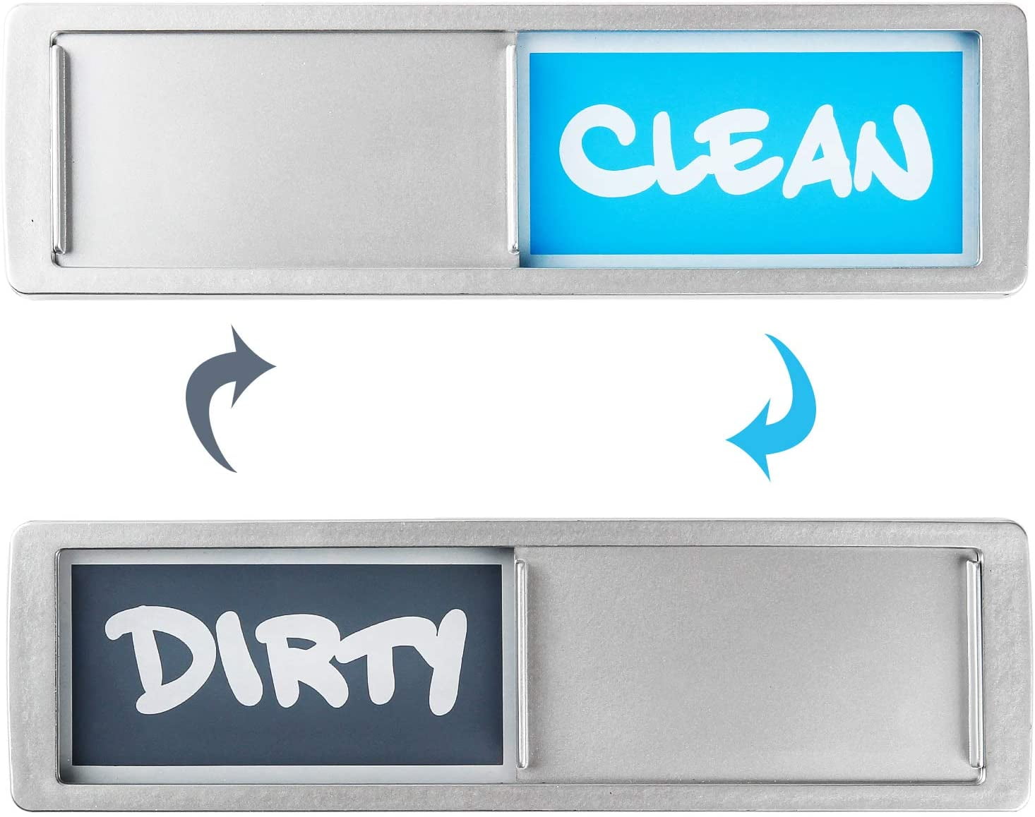 Clean Dirty Magnets for Dishwasher Indicator,Both Magnetic and Sticky Dishwasher Sign,Slide to Show Dishes Clean or Dirty/Black Refrigerator Magnet MOONOON Dirty Clean Dishwasher Magnet 2 Pack 