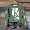 thumbnail image 2 of Chandail de Mode Automne Hiver pour Femmes, Manches Longues Fines, Col Rond, Imprimé Halloween, Sans Capuche, Décontracté, 2 of 3