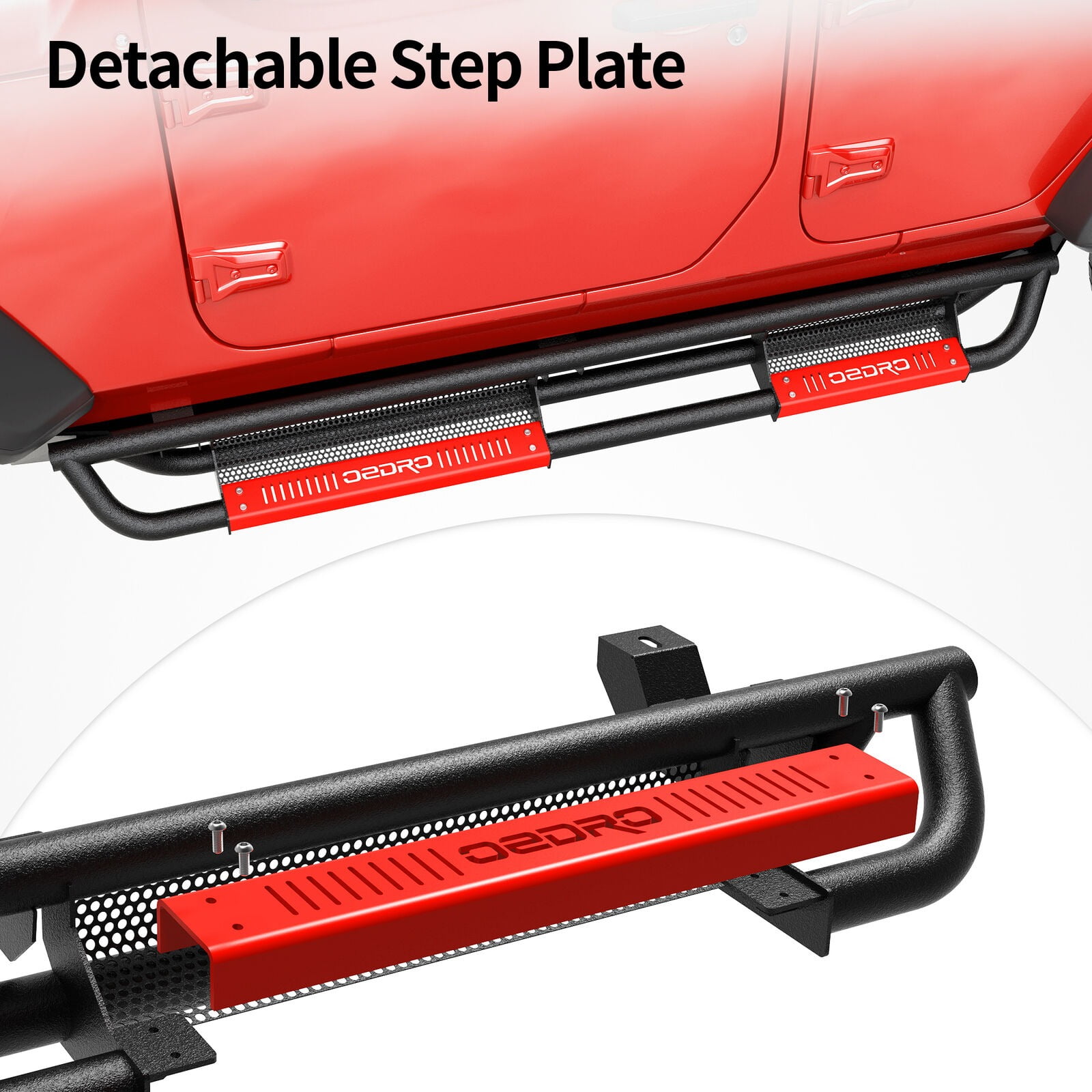 RVNI Running Boards for 2018-2023 2024 Jeep Wrangler JL 4 Door Side Steps Nerf Bars 6 inch