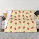 thumbnail image 1 of Balery Strawberries Manta de Franela con Dibujo, Lujo Ultra Suave y Cálido, Antipelusa y Resistente a las Arrugas para Cama, Sofá, Camping -50"x40", 1 of 6