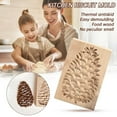 thumbnail image 3 of Carved Wooden Cookie Pine Cone Mold Kitchen Cookie Cutter Gingerbread, Cookie Stamp Molds 3D Baking Mold, Suitable for Thanksgiving Christmas Kitchen DIY, 3 of 6
