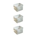 thumbnail image 2 of Destyer Cotton Linen Desktop Storage Basket Sundries Storage Box Space-Saving Bag Organizer, Blue No.02 3PCS, 2 of 6