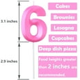 thumbnail image 3 of VITAM AMO Hot Pink 3D Number 6 Birthday Candle, 3 of 11