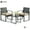 Beige, variant on Lofka 3-Piece Patio Chairs Set with Glass Coffee Table, Outdoor Rattan Furniture Set for Garden, Porch, Bistro, Yard, GrayCushion