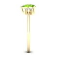 thumbnail image 4 of Imperial Gemstone 10K Yellow Gold Pear Cut Peridot 1/20 CT TW Diamond Women's Ring, 4 of 5