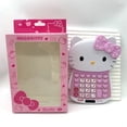 thumbnail image 1 of Cubierta deslizante con forma de muñeca y cabeza de gato grande, suministro de Doble potencia, calculadora de dibujos animados, cubierta de empuje kt cat de 12 dígitos, lote de computadora, 1 of 5