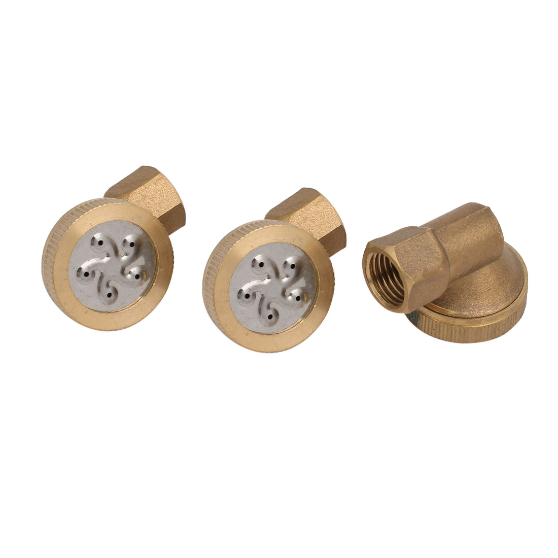 1 4BSP Female Thread 90 Degree 5-Hole Garden Sprinkler Misting Spray Nozzle 3pcs by Unique-Bargains