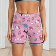 thumbnail image 5 of Hello Kitty Women Workout Shorts, High Waisted Tummy Control Gym Yoga Biker Shorts, 5 of 7