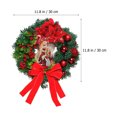 thumbnail image 2 of LOLIPPYY Christmas Garland with Artificial Flowers, Berries, and Greenery - Festive Decorative Wreath for Door and Wall Hanging, 2 of 6