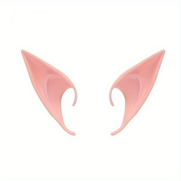 1 Par De Orejas De Elfo De Látex Misteriosas Para Cosplay De Hadas, Accesorios De Disfraces Accesorios De Fotografía Para Decoración De Halloween