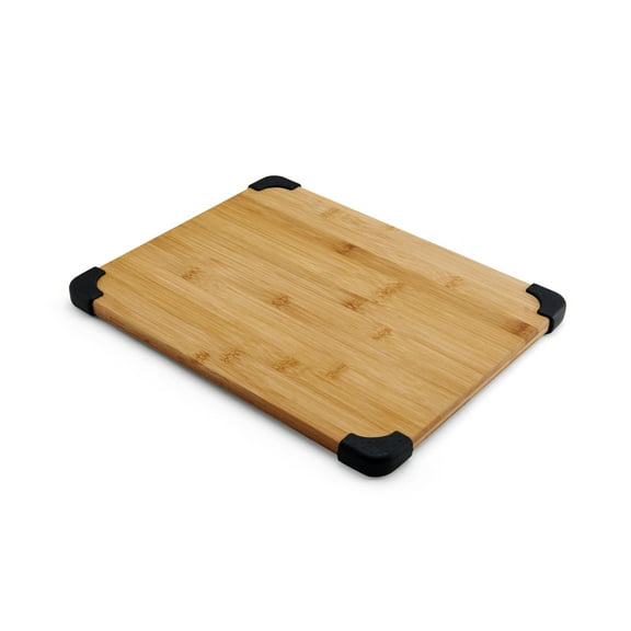 Farberware 11x14-inch Nonslip Bamboo Cutting Board in Black Corners
