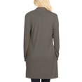 thumbnail image 3 of Women's Casual Long Sleeves Side Pockets Solid Cardigan, 3 of 3
