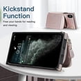 thumbnail image 5 of Funda tipo cartera para iPhone XS Max con tarjetero y correa para el hombro para mujer, 5 of 5