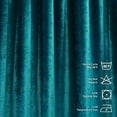 thumbnail image 4 of 3S Brother's Azure Extra Long Shiny Velvet Curtains Luxury Colors Light Blocking Hang Back Tab & Rod Pocket 1 Panel Curtain 5-30 Ft Home Décor Custom Made Drapes -Made in Turkey(52"W X 252"L), 4 of 6