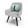 thumbnail image 3 of Pink Floral Garden Letter Illustration C By Abc 16 X 16 Decorative Throw Pillow, 3 of 5