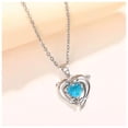 thumbnail image 3 of Colgantes y Dije de Animales High Monaco DolphinNeck02 2Pzas Collar Delfines/Corazón Plata/Azul, 3 of 5