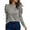 Gray, variant on Womens Blouses Casual Womens Trendy Fall Blouses for Women Women's Round Neck Solid Color Long Sleeved High Stretch French Pashm Casual Top