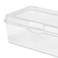 Sterilite Clear Plastic FlipTop Latching Storage Box with Small Lids, 6