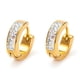 thumbnail image 3 of 28 estilos diferentes de pendientes de aro de titanio y acero inoxidable con diamantes de imitación, BE0272, 3 of 4