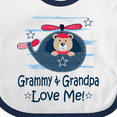 thumbnail image 4 of Inktastic Grammy and Grandpa Love Me Grandson Boys Baby Bib, 4 of 4