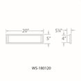 thumbnail image 2 of WAC Lighting Metro 20" 1-Light Aluminum Bathroom Vanity and Wall Light in Chrome, 2 of 3