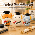thumbnail image 6 of 8" Graduation Plush Stuffed Animal Gift - Cute Fox, Cat & Mouse with Mortarboard, Diploma and Sash - 20cm Soft Graduation Keepsake for Preschool, Kindergarten, High School & College Graduates, 6 of 6