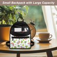 thumbnail image 5 of Eheartsgir Clover Rainbow Bone Print Mini Backpack for Work Shopping, Adjustable Strap Small Backpack for Women Polyester Lightweight Mini Purses, 5 of 8