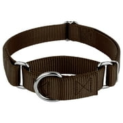 Country Brook Petz Martingale Dog Collar - Training Collar with No Buckle (Brown, Medium)