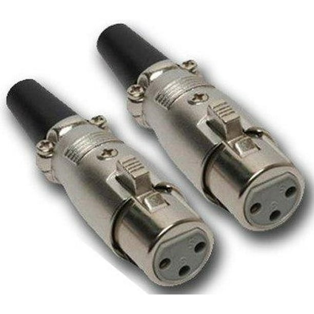 Mr. Dj XLRFH2 2 3Pin XLR Male Female Microphone Audio Cable Connector