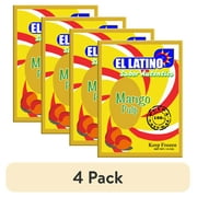 (4 pack) El Latino Frozen Mango Pulp: Enjoy the pure taste with no preservatives or added sugar. 100% natural. 24 Units x 14 oz