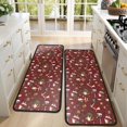 thumbnail image 4 of Kitchen Rugs Sets Of 2,Red Christmas Santa Pattern Anti Fatigue Kitchen Mat Rugs Non Slip Washable,Decorative Kitchen Floor Mats for Kitchen,Sink,Laundry,17"x47"+17"x47", 4 of 5