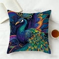 thumbnail image 6 of FUDUUIU Vintage Peacock Embroidered Cushion Cover, Elegant Floral Bird Print Pillow Case, Soft Polyester Decorative Throw Pillow for Sofa Bedroom Living Room Home Decor, 6 of 6