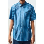 Obey SKY BLUE MULTI Langton Short-Sleeve Striped Regular Fit Shirt, US Medium
