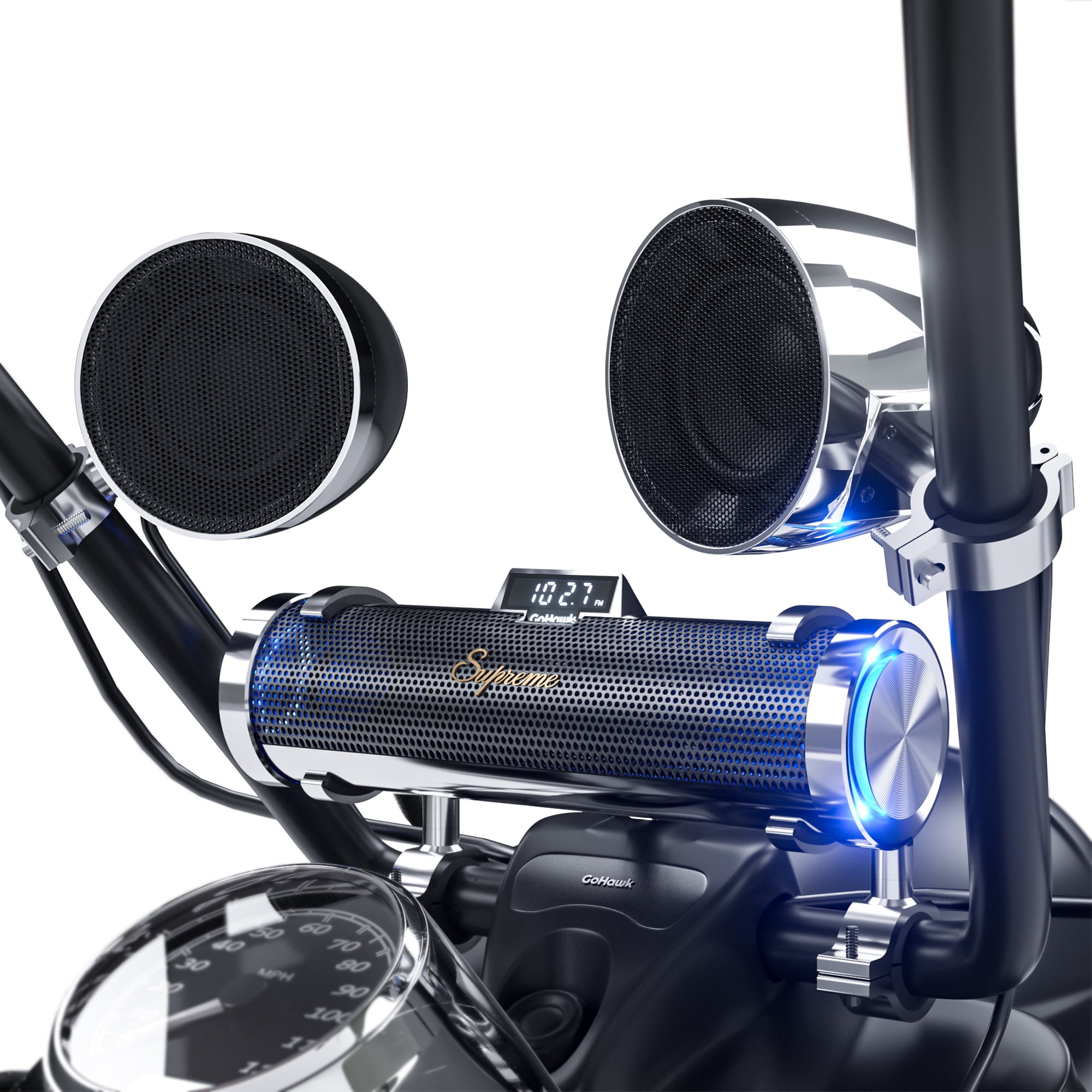 Kuryakyn 2719 MTX 300W Motorcycle Sound Bar, Handlebar Mounted