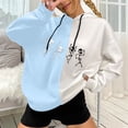 thumbnail image 1 of Puntoco, jersey de otoño e invierno para mujer, con capucha, estilo Punk, estampado, costura, manga larga, fino, suelto, informal, abrigo con cuello Puntoco Puntoco-7003, 1 of 5
