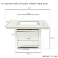 thumbnail image 2 of 25"(H)x 42" (W) Square Poly Fire Pit Top and Base Only, Gray, 2 of 4