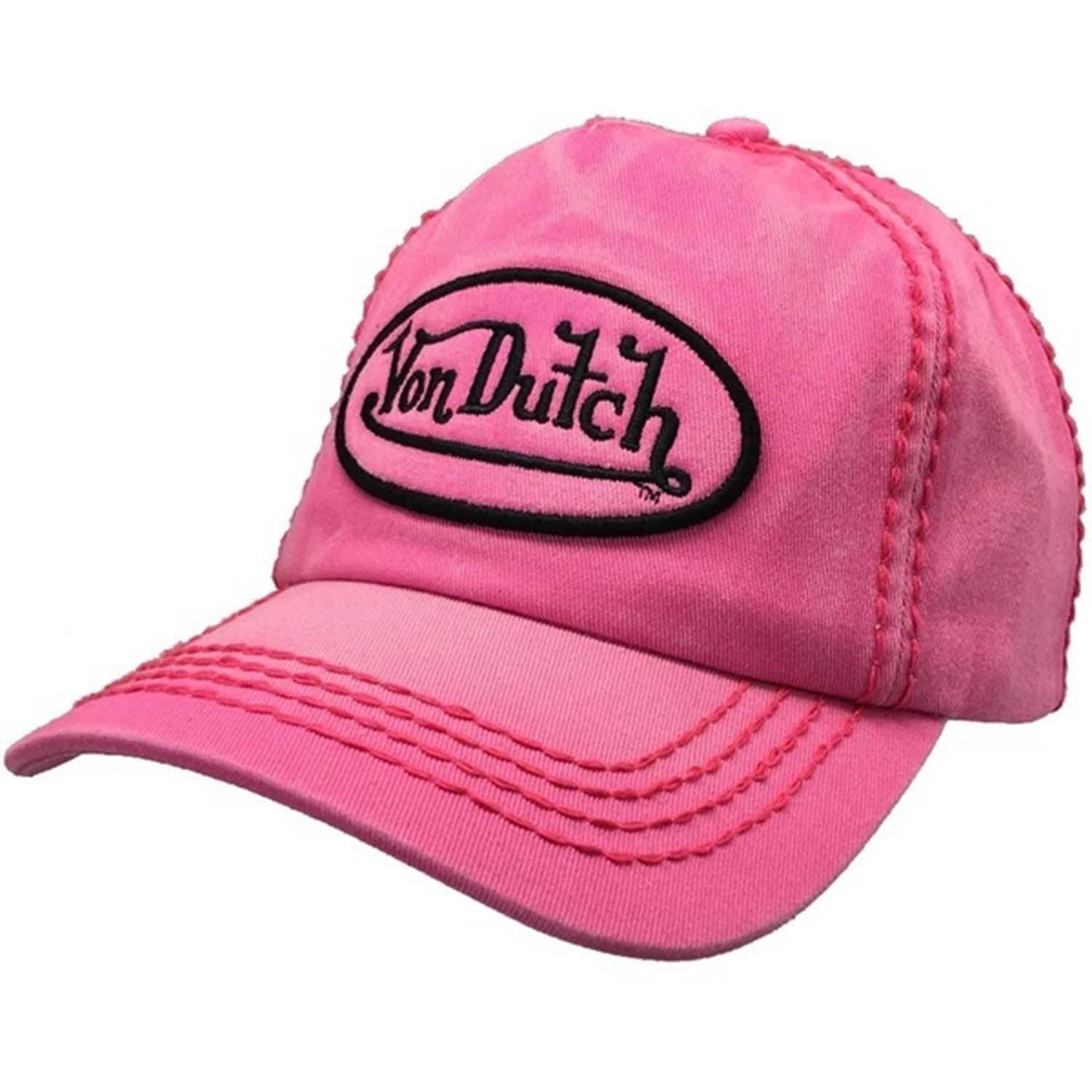 Pink Von Dutch Denim Trucker Hat 