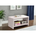 thumbnail image 3 of Pemberly Row Contemporary Upholstered Cream Velvet Nightstand, 3 of 4