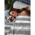 thumbnail image 3 of Grey Stripe Twim Size Flat Sheet, Wrinkleproof & Fadeproof Cooling Flat Bed Sheet Only, Minimalist Farmhouse Striped Breathable Soft Bedding Top Sheets 66 x 96 Inches, 3 of 8